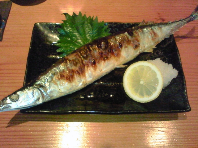 新秋刀魚の塩焼き