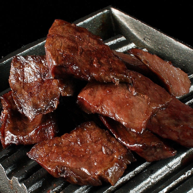 牛ハツの炙り焼き